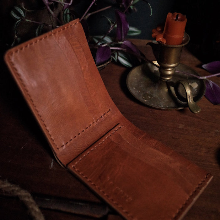 Stylish English tan leather wallet for modern professionals
