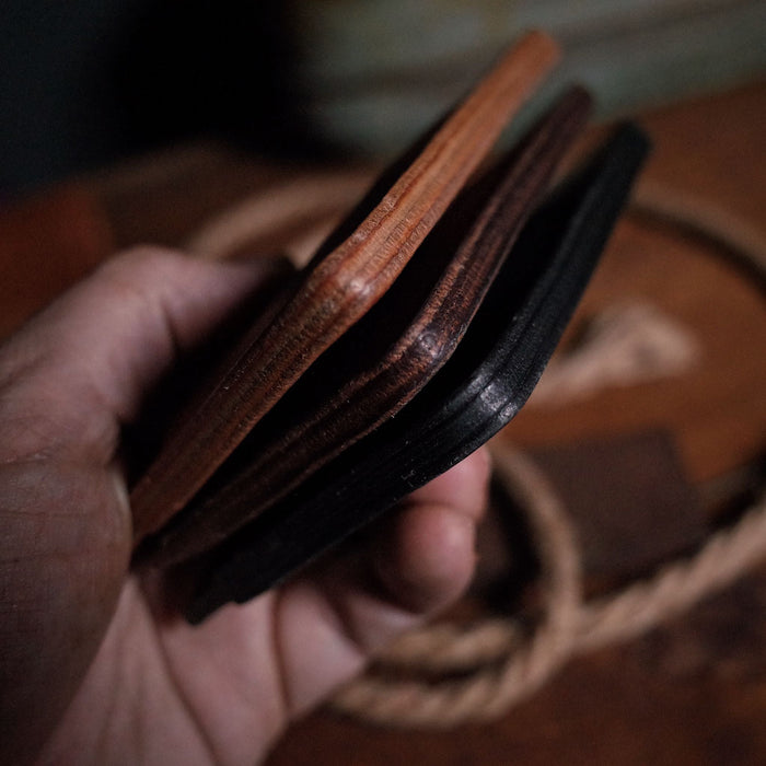 Premium light-brown leather wallet designed for durability

