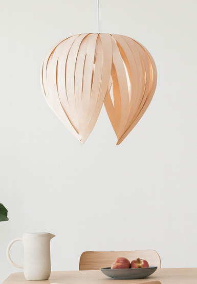 Lampe gladys moyenne / merisier blanc