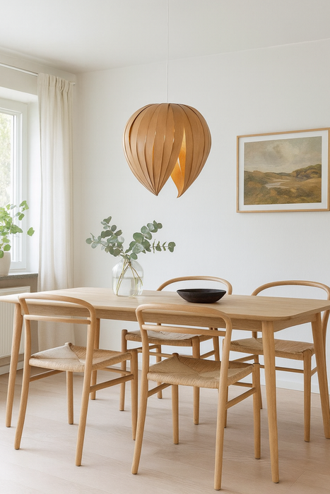 Lampe gladys medium / merisier rouge