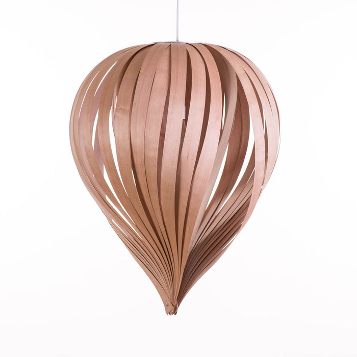 Lampe goutte / merisier rouge