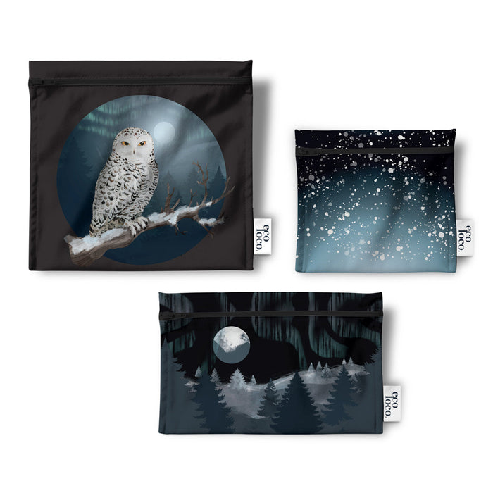 Trio sacs à lunch réutilisables (modèles multiples)