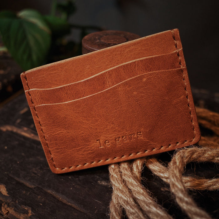 Classic saddle tan leather wallet for daily essentials
