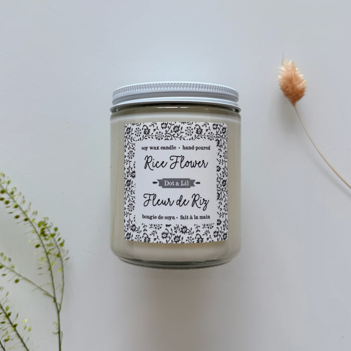 Bougie de soja à la fleur de riz