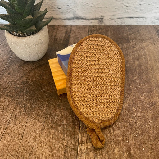 exfoliant en jute pour le corps
