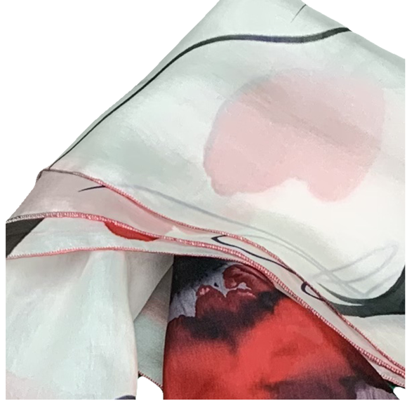 Écharpe en soie pavot - Soierie Huo