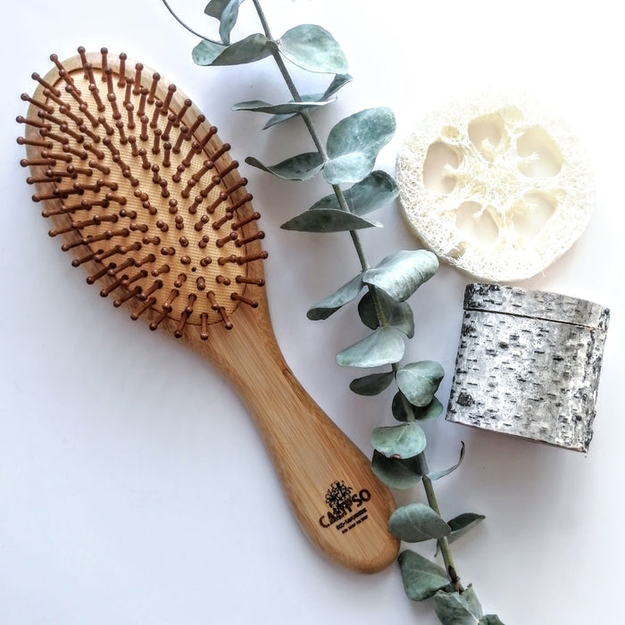BROSSE À CHEVEUX EN BAMBOU - Ecofriendly Bamboo hairbrush - Calypso Éco-savonnerie