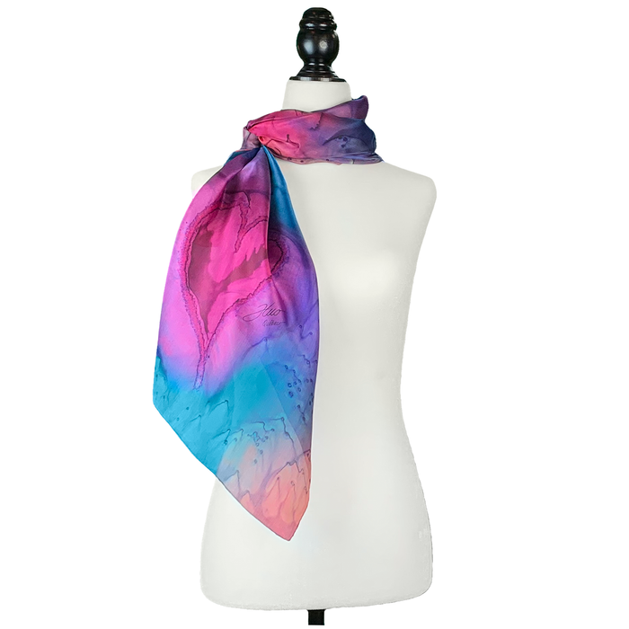 Paréo de soie coeur froid - Soierie Huo