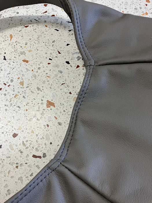 Sample one of a kind geometrical leather tote bag mont-royal