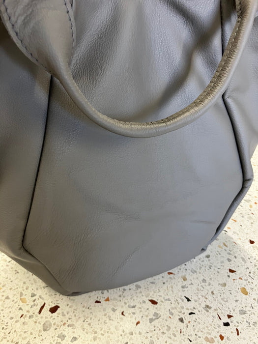 Sample one of a kind geometrical leather tote bag mont-royal