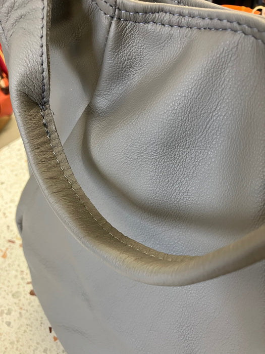 Sample one of a kind geometrical leather tote bag mont-royal