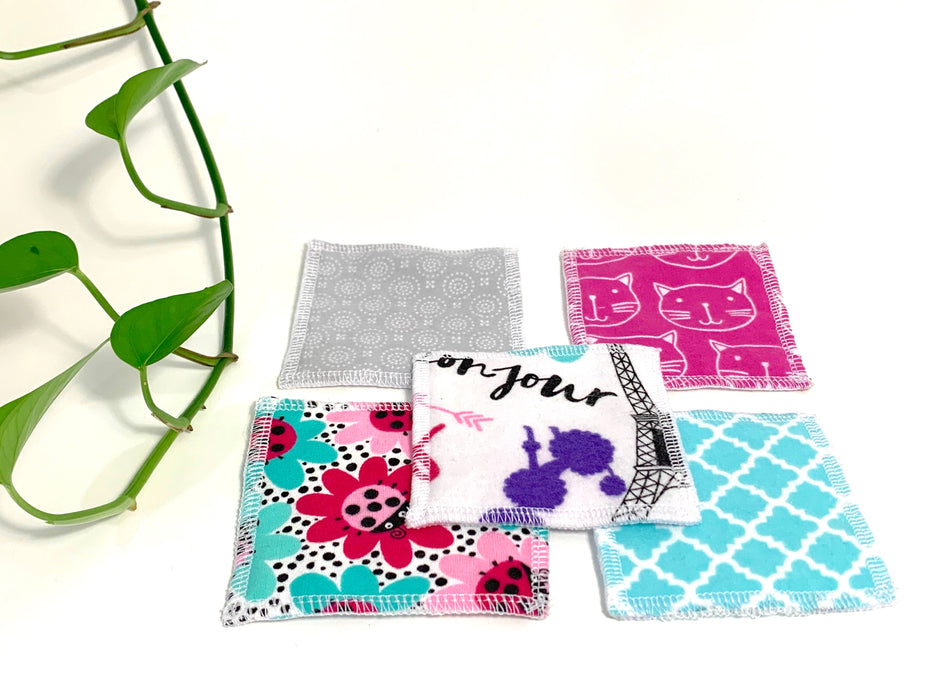 Lingettes démaquillantes | pois et melon d'eau