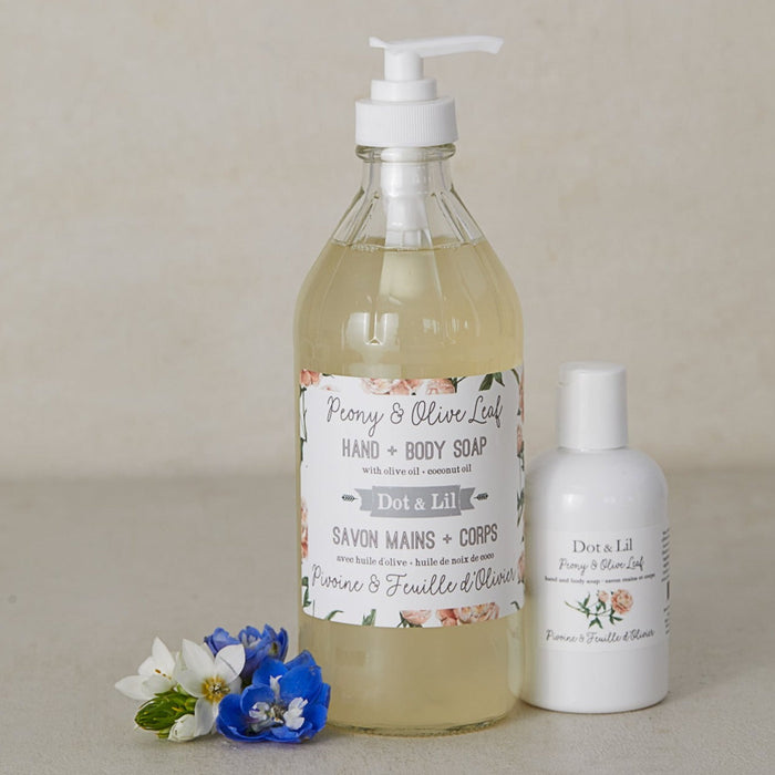 Savon liquide pivoine & feuille d'olivier