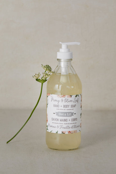 Savon liquide pivoine & feuille d'olivier