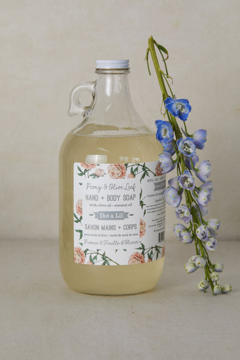 Savon liquide pivoine & feuille d'olivier