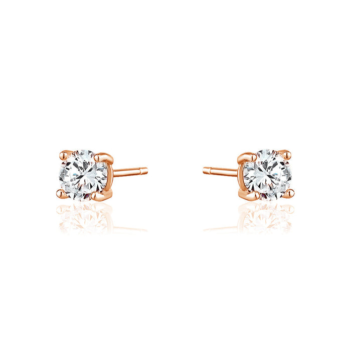 Boucles d'oreille clou - total 0,40 carat