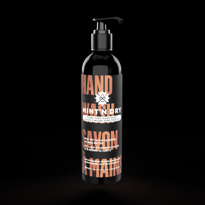 Mint'n dry rinse free hand wash