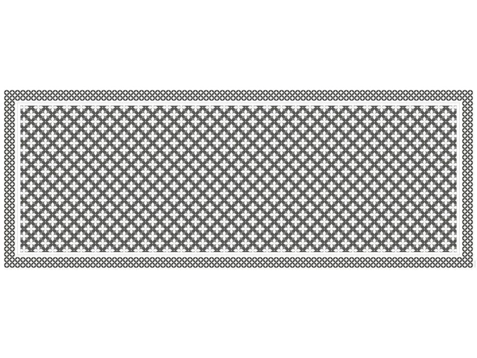 Tapis de vinyle runner petite fleur grey - vinyl carpet runner petite fleur grey