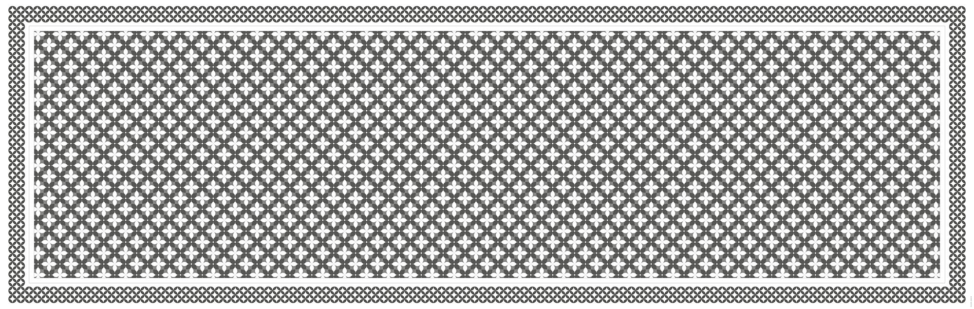 Tapis de vinyle runner petite fleur grey - vinyl carpet runner petite fleur grey