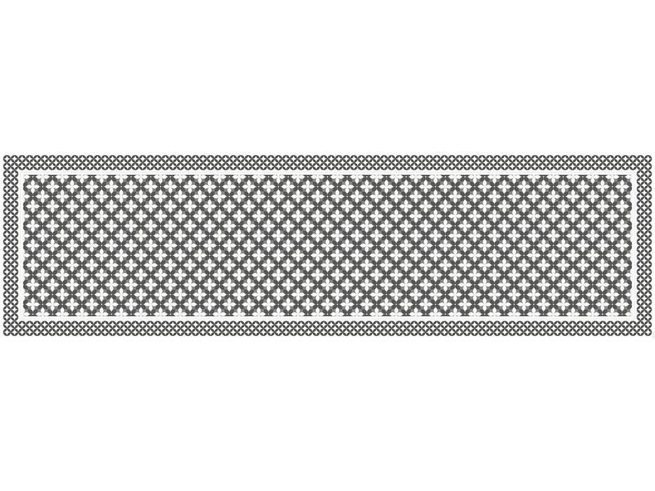 Tapis de vinyle runner petite fleur grey - vinyl carpet runner petite fleur grey