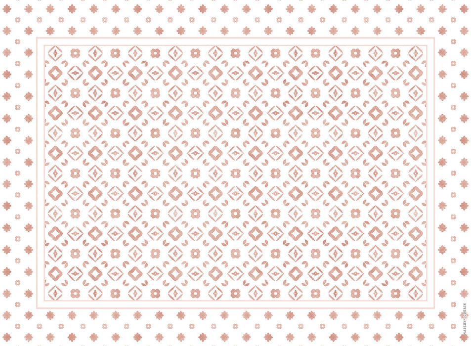 Napperon de vinyle - monogramme blush / monogram blush