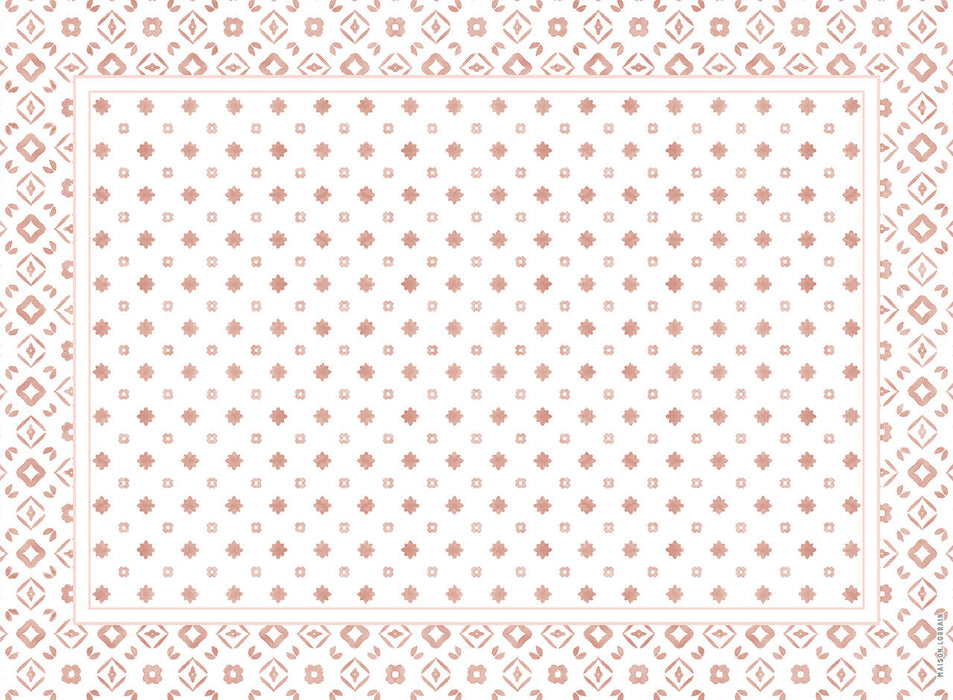 Napperon de vinyle - toile blush