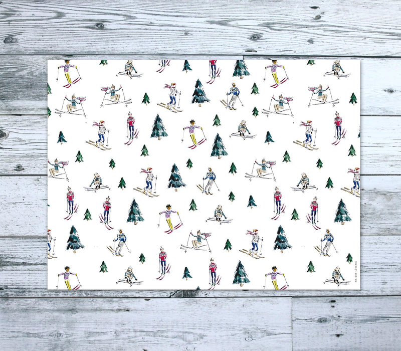 Napperon de vinyle - sur les pentes / on the slopes - vinyl placemats