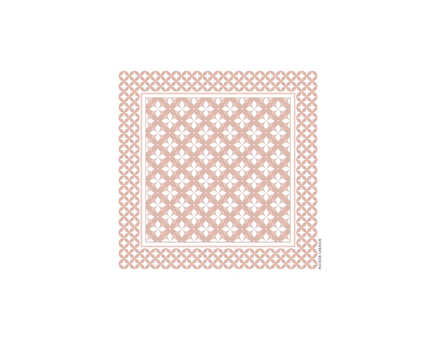 Sous-verres de vinyle (4) blush / vinyl coasters (4) - motif petite fleur blush