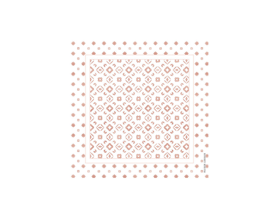 Sous-verres de vinyle (4) blush / vinyl coasters (4) - motif monogramme blush