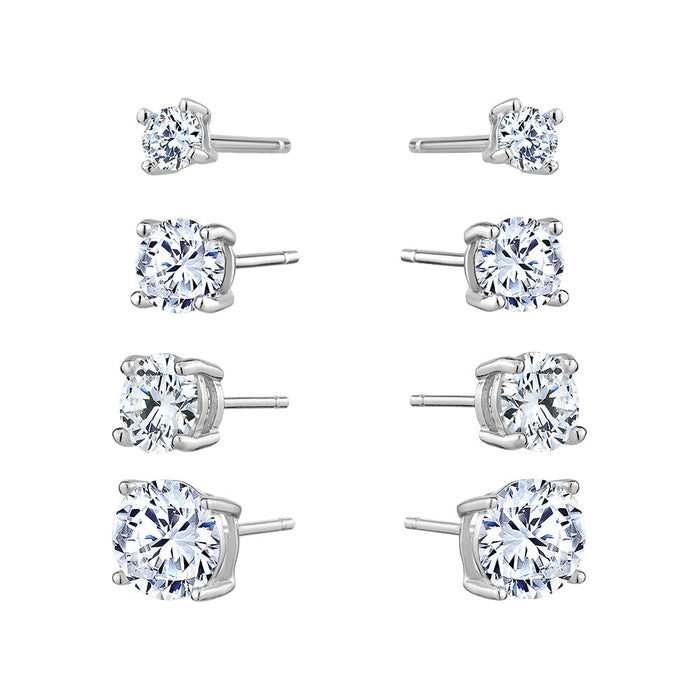 Boucles d'oreille clou - total 2 carats