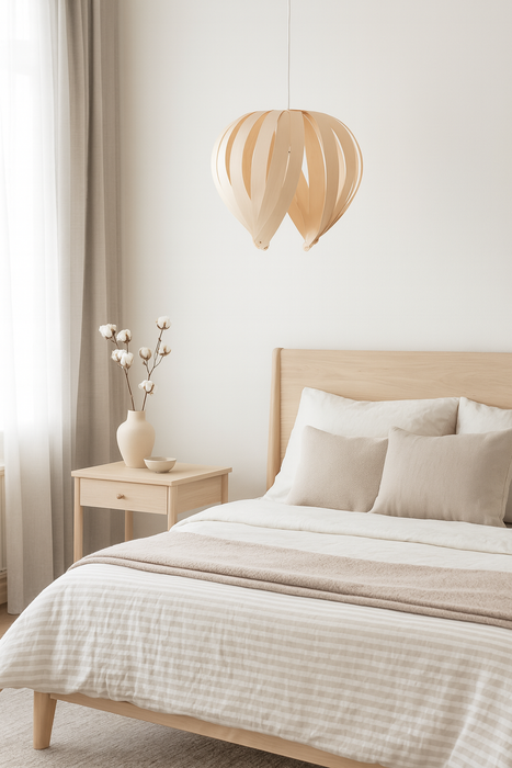 Lampe noisette #1 / merisier blanc