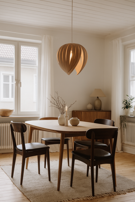 Lampe noisette #1 / merisier rouge