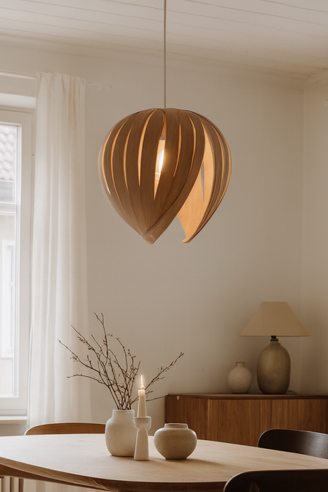 Lampe noisette #1 / merisier rouge
