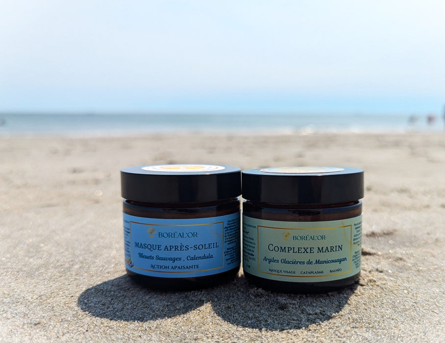 Masque bleuets sauvages et complexe marin