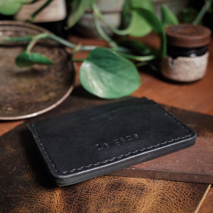 Luxury handcrafted black leather wallet for gift ideas
