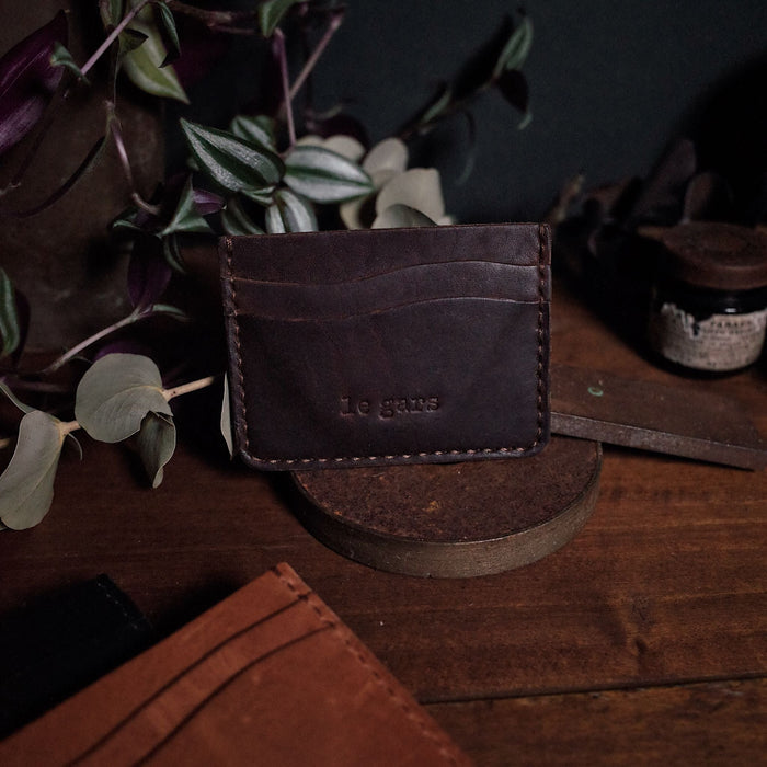 Luxury handcrafted espresso leather wallet for gift ideas
