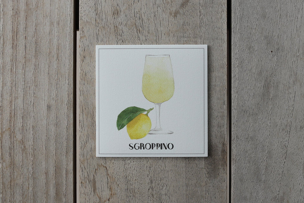 Collection spritz - sous-verres de vinyle (4) / vinyl coasters (4) - spritz sgroppino