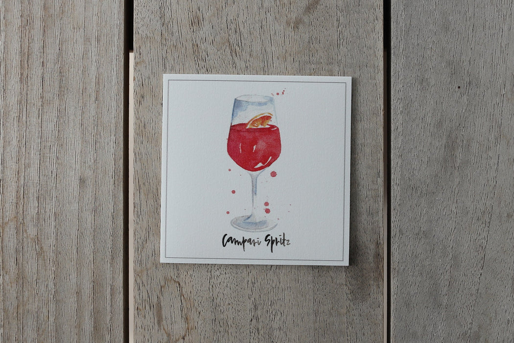 Collection cocktail - sous-verres de vinyle (4) - cocktail campari spritz