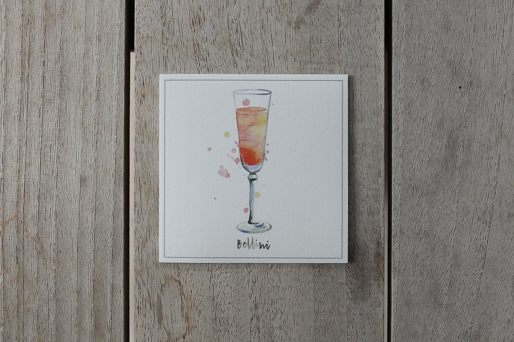 Sous-verres de vinyle / vinyl coasters - cocktail bellini