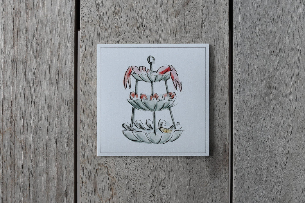 Collection plateaux - sous-verres de vinyle (4) / vinyl coasters (4) - plateau fruits de mer