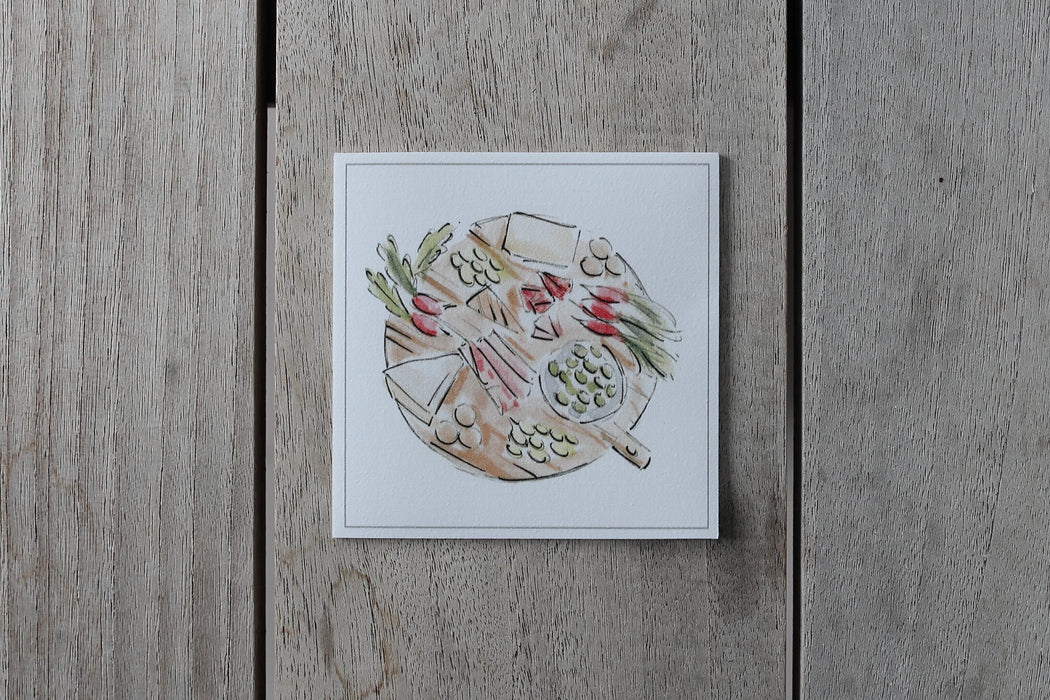 Collection plateaux - sous-verres de vinyle (4) / vinyl coasters (4) - plateau de charcuterie