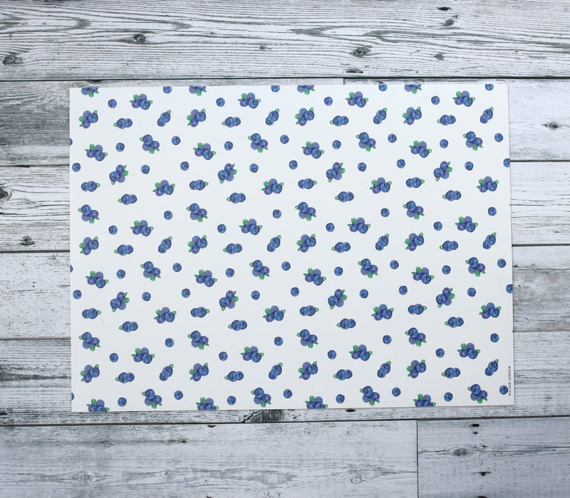 Napperon de vinyle - bleuet / blueberry