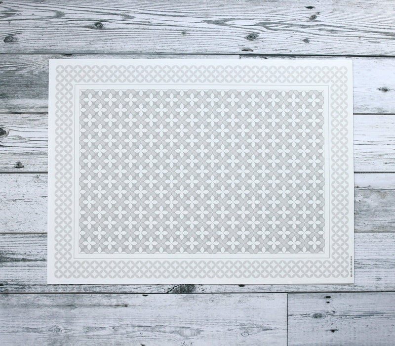 Napperon de vinyle - petite fleur pearl - small flower pearl