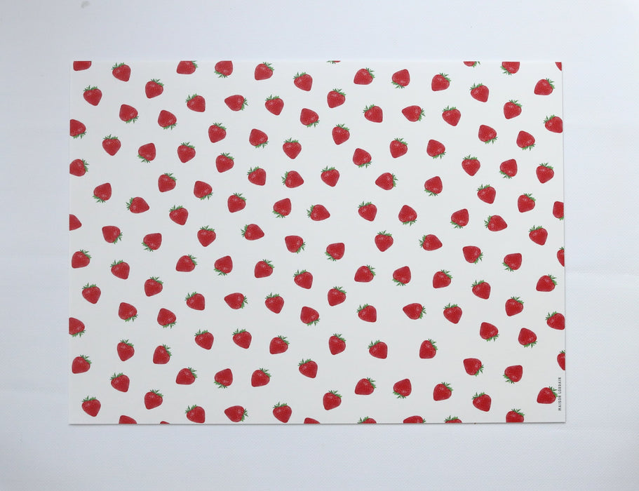 Napperon de vinyle - fraise / strawberry