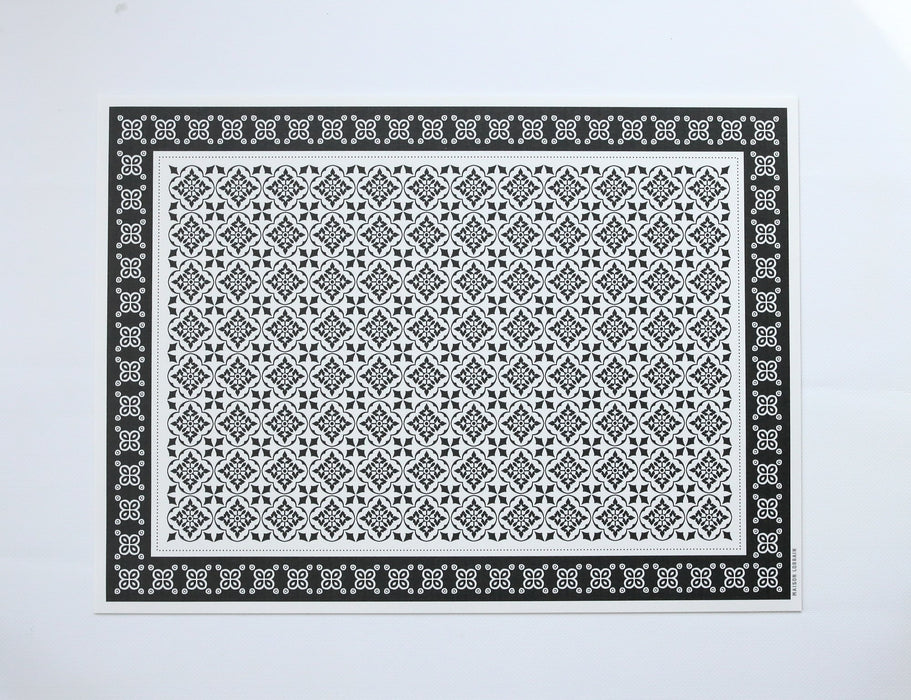Napperon de vinyle - azulejos noir / azulejos black