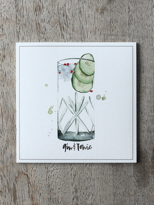 Collection cocktail - sous-verres de vinyle (4) / vinyl coasters (4) - cocktail gin & tonic
