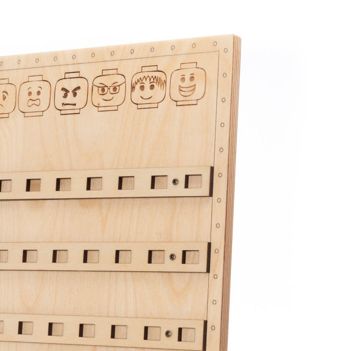 Rangement murale fait au Québec pour les figurines de type Lego®