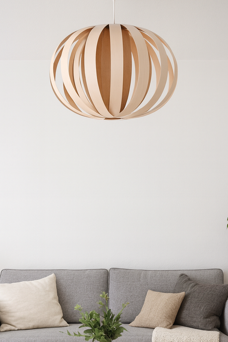 Lampe ruth / large / érable er merisier rouge