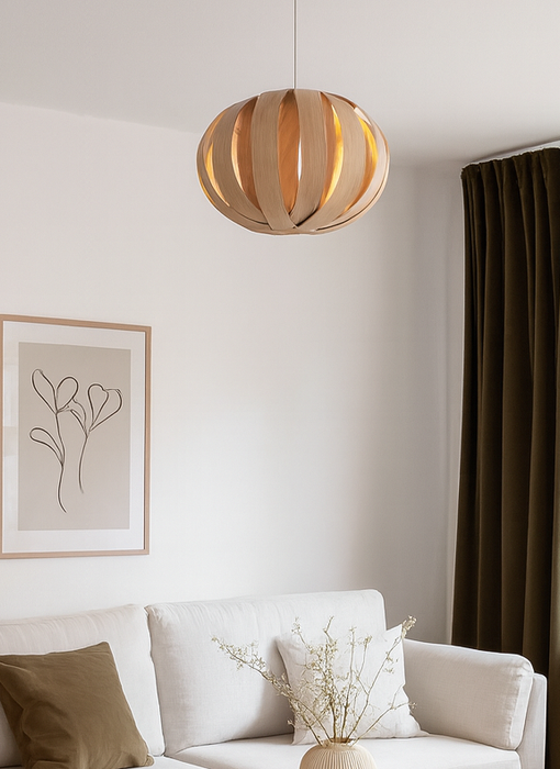 Lampe ruth / petite / chêne et merisier blanc