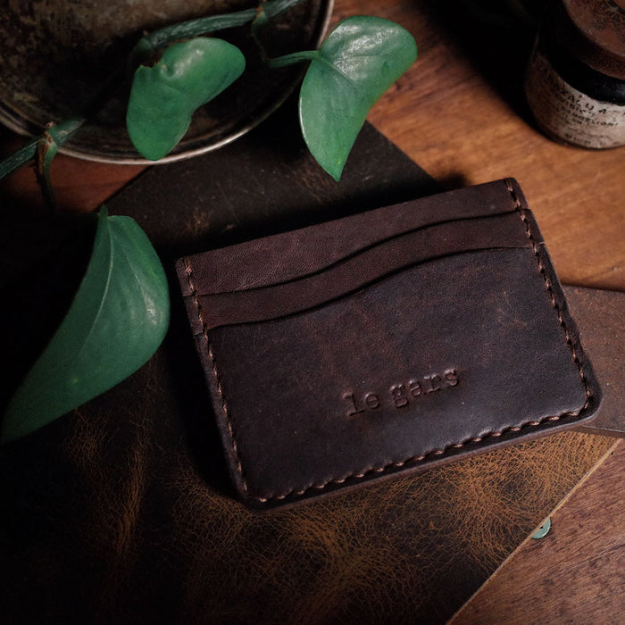 Premium Beaubien wallet in chocolate brown leather
